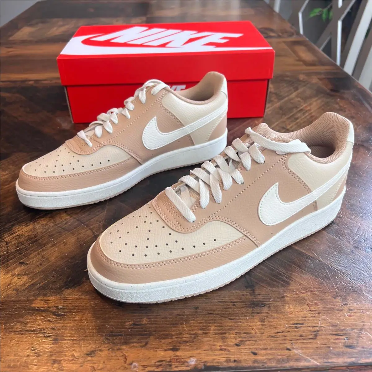 Nike Court Vision Low Sanddrift Sail Hemp Mens Sneakers IB4495-126 Size 10