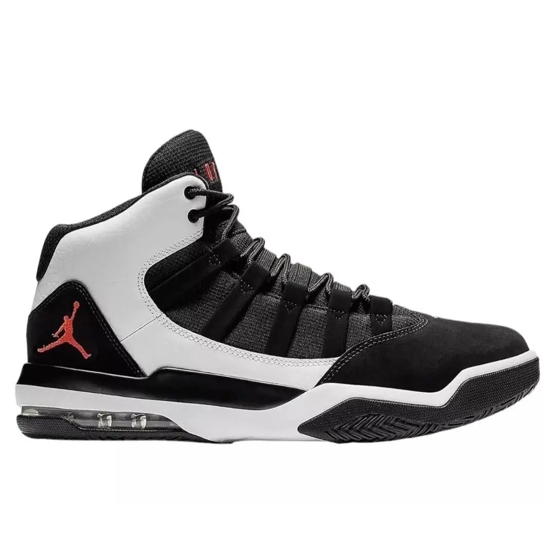 Nike Men`s Air Jordan Max Aura White/infrared 23 Black Sneakers Shoe Size 11.5