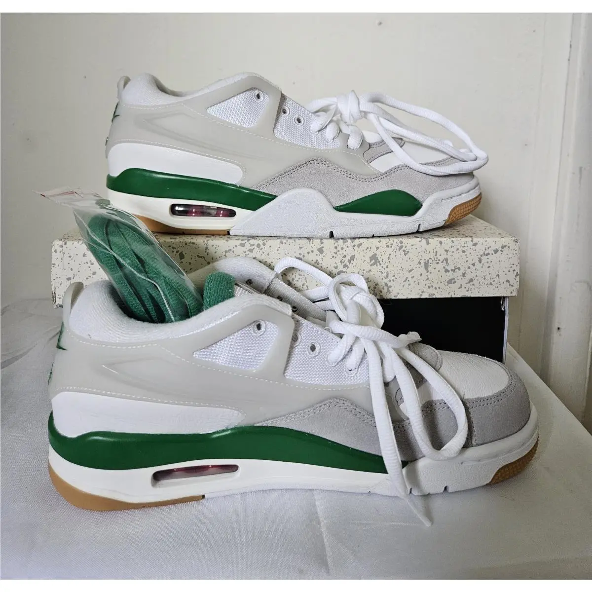 Mens Nike Air Jordan Pine Green/grey Size 8.5 RM Extra Laces 259