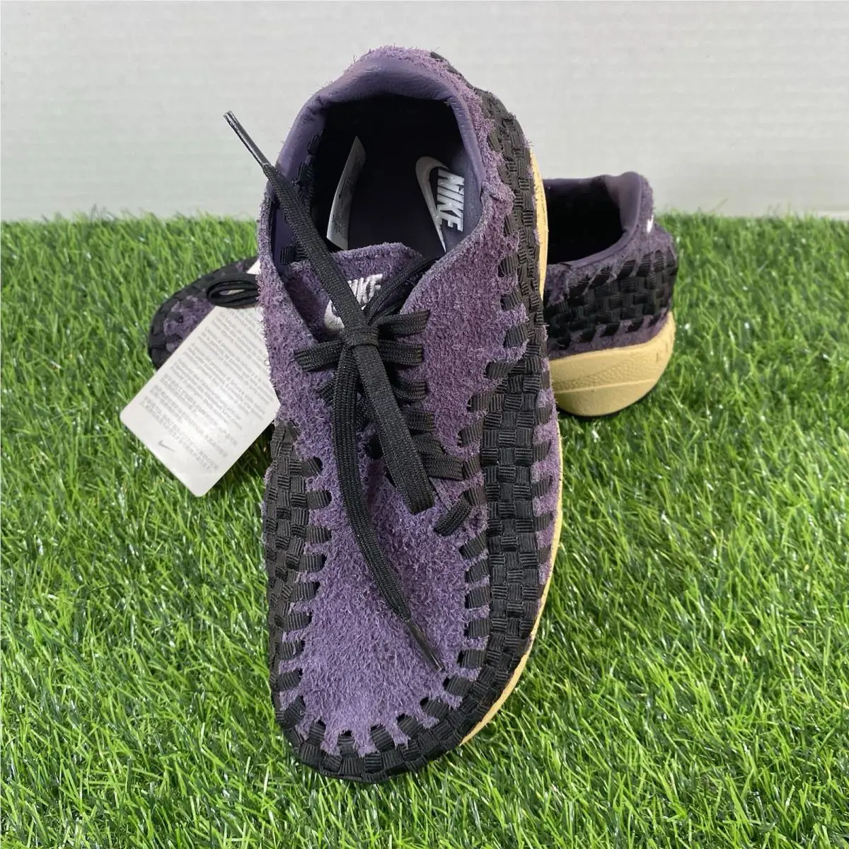 Nike Air Footscape Women`s Size 6 Woven Dark Raisin Suede Sneakers FZ2615-500