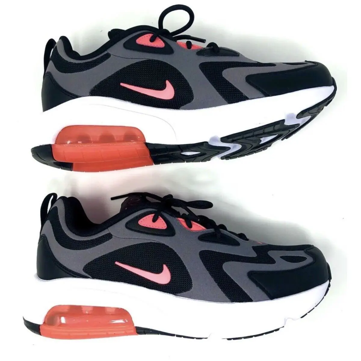 Nike Air Max 200 Sz 7y Kids Pink Black Gray Hot Punch CT6388-001