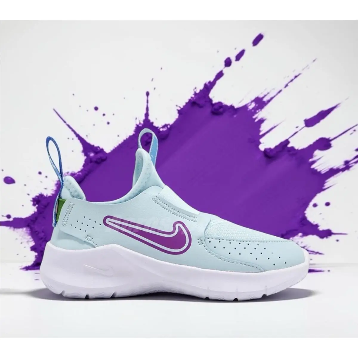 Nike Flex Runner 3 Glacier Blue Hyper Violet Kid Preschool Running FN1294 Sz 6.5
