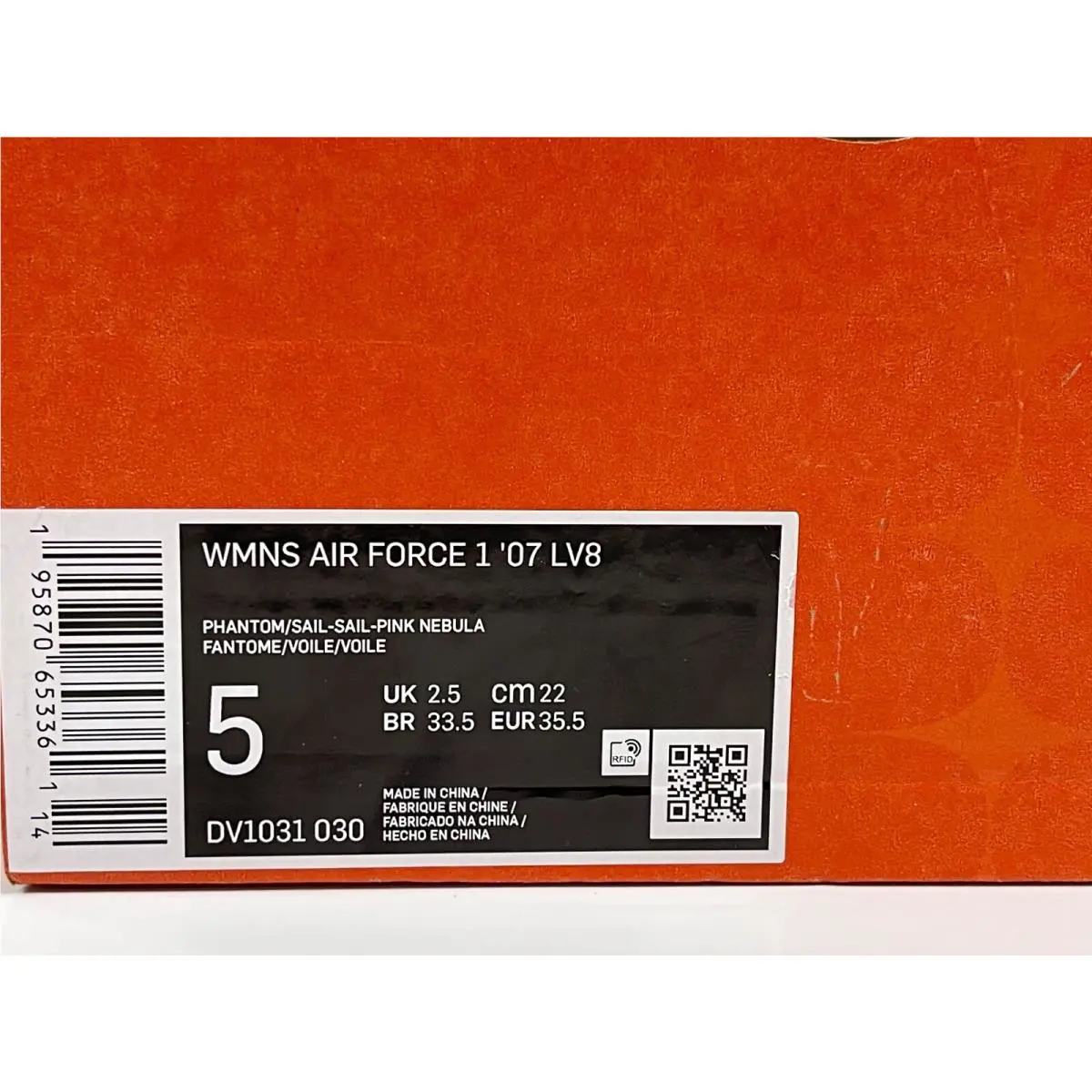 Nike shoes - Nike Air Force 1 - Air Force - DV1031 030 - PHANTOM / SAIL PINK NEBULA (UPC: 195870653361) 7