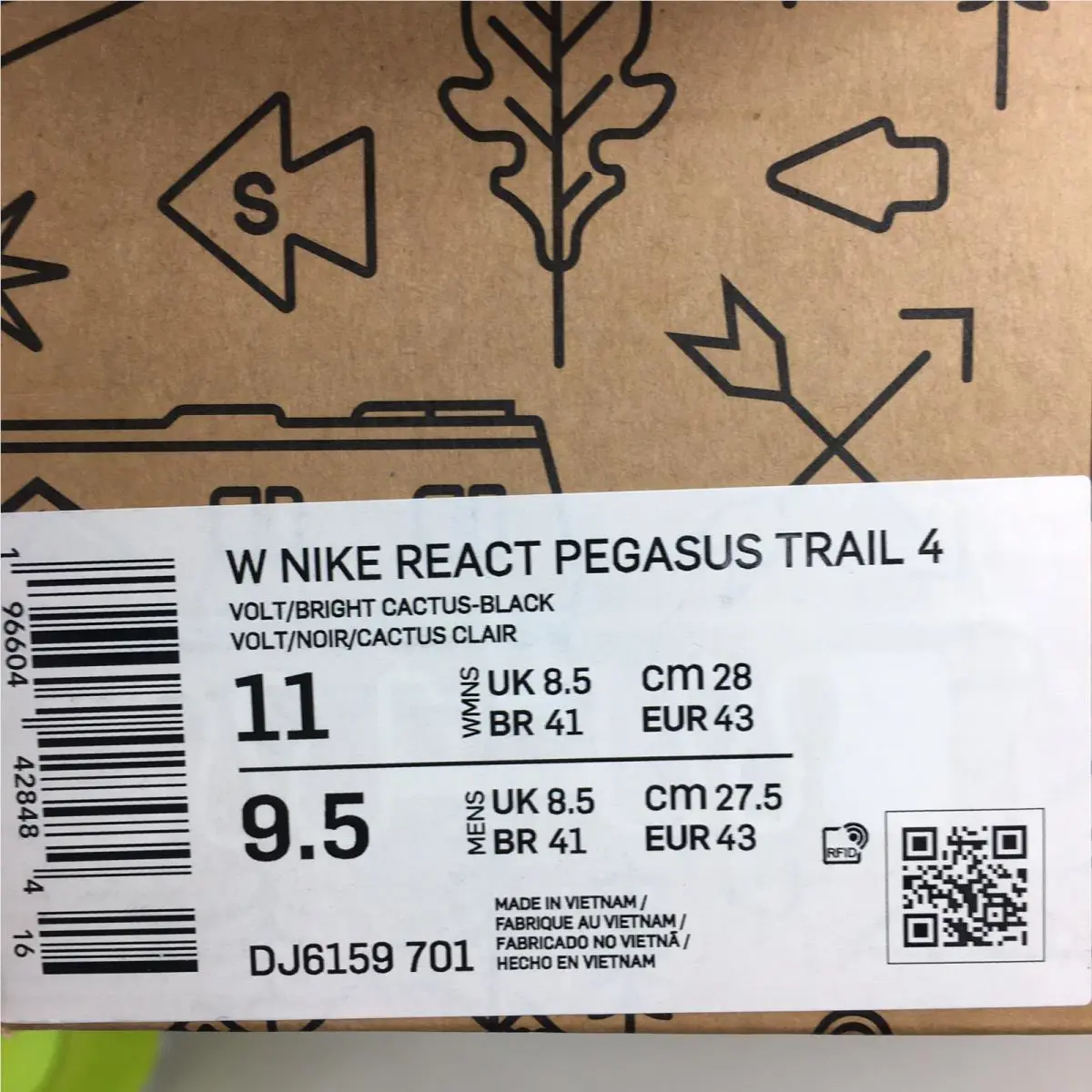 Nike shoes - Nike Pegasus Trail 4 - Pegasus Trail - Dj6159-701 - Green (UPC: 196604428460) 8