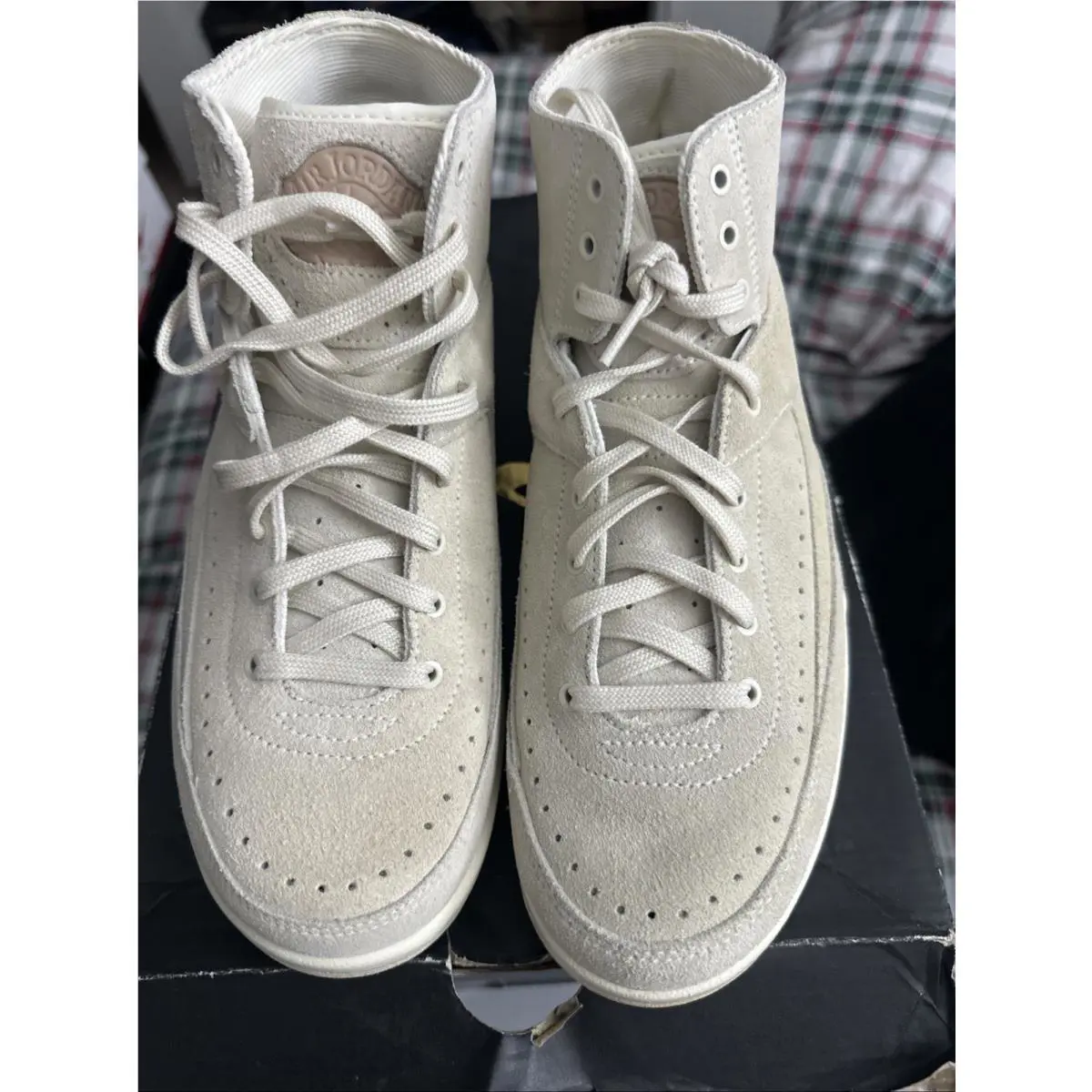 Air Jordan 2 Retro Decon Beige Suede Basketball Shoes Men US 8