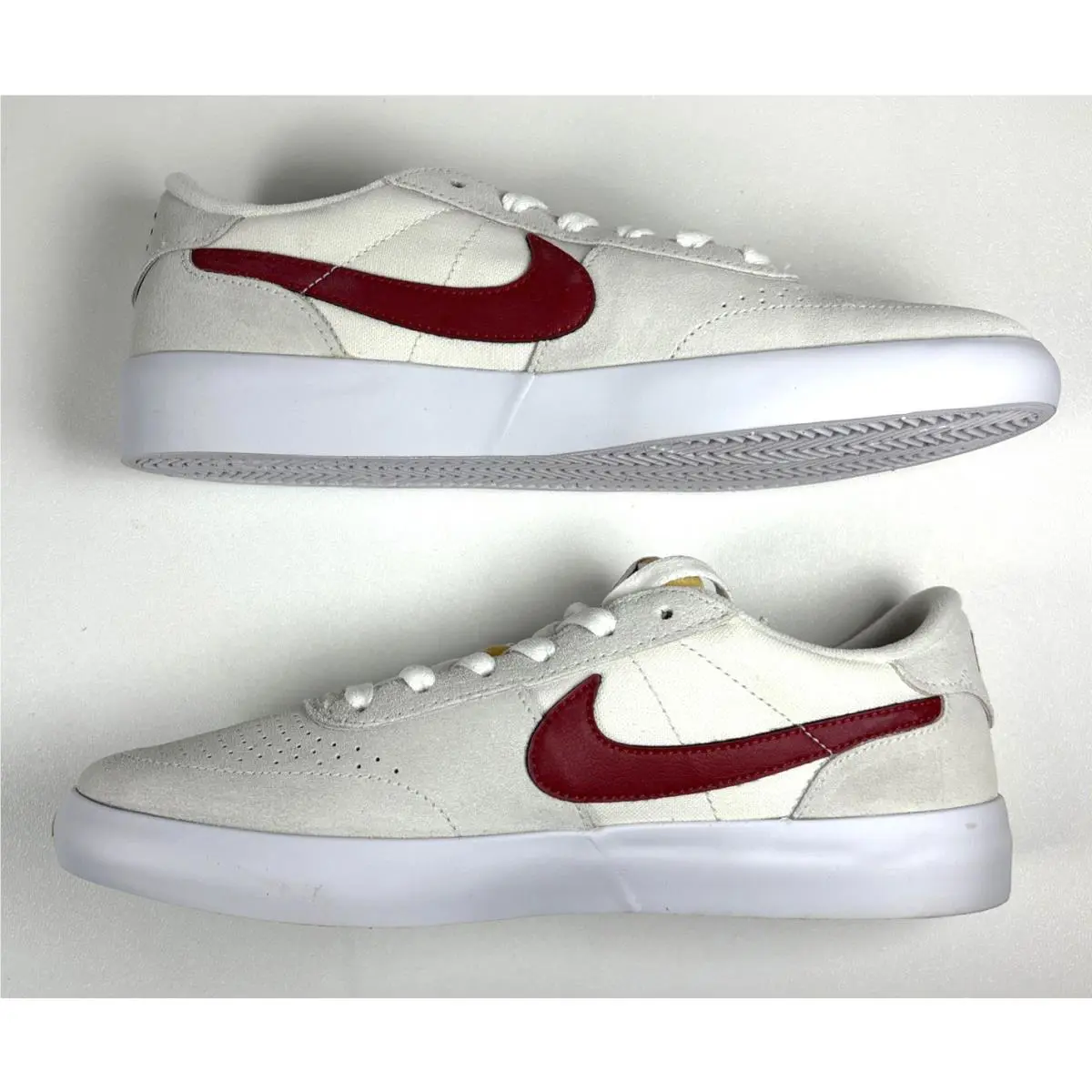 Nike Men`s Size 8 SB Skateboarding Heritage Vulc Summit White/gym Red CD5010 103