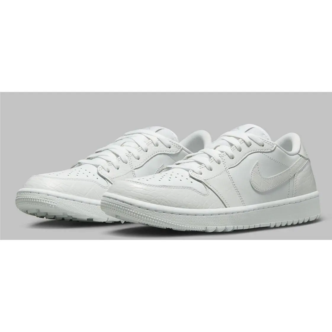 Nike Air Jordan 1 Low Retro Golf Shoe Sneaker White Croc AJ1 Size 15