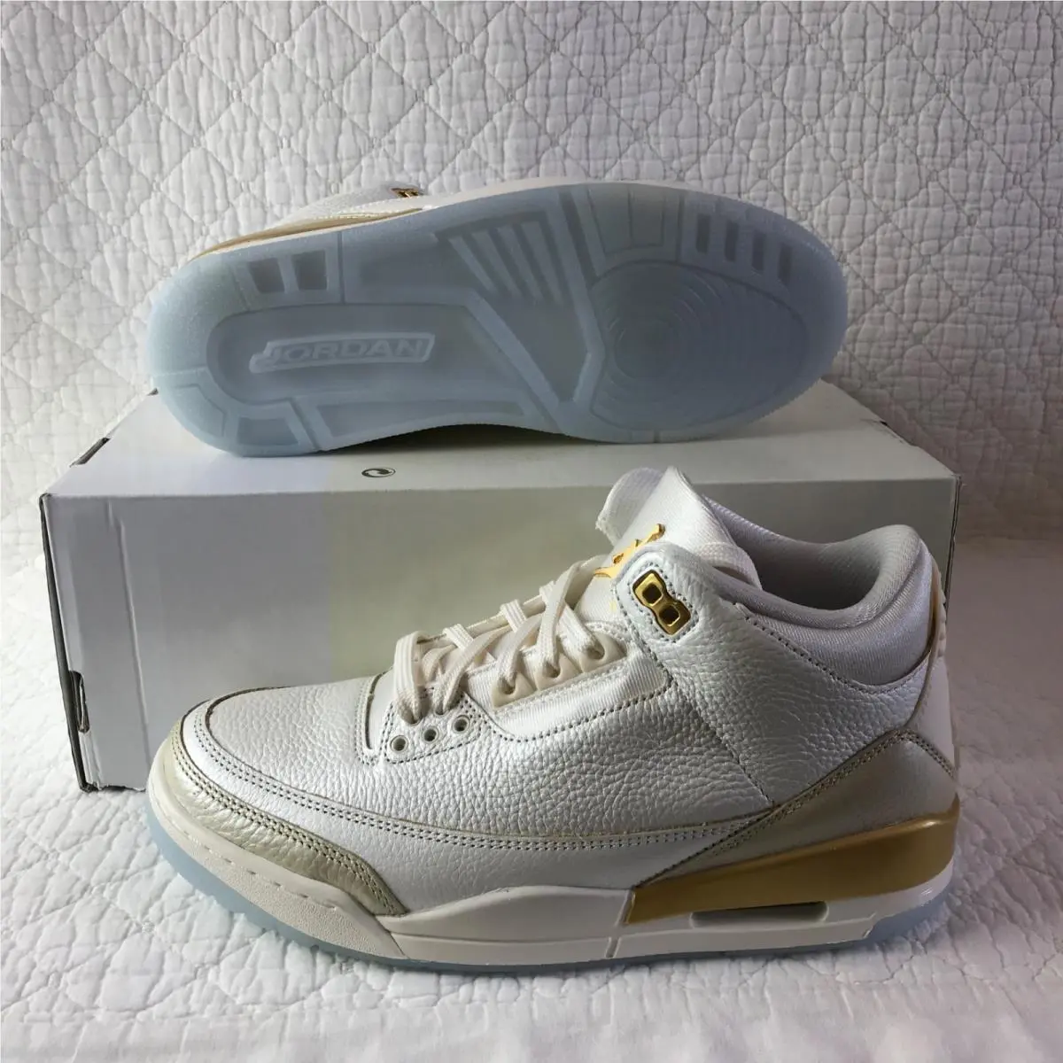 Nike shoes - Air Jordan 3 Retro - Air Retro - IB2255-100 - Sail/ Team Gold-Pale Ivory 2