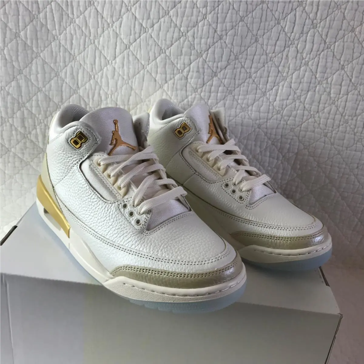 Nike shoes - Air Jordan 3 Retro - Air Retro - IB2255-100 - Sail/ Team Gold-Pale Ivory 8