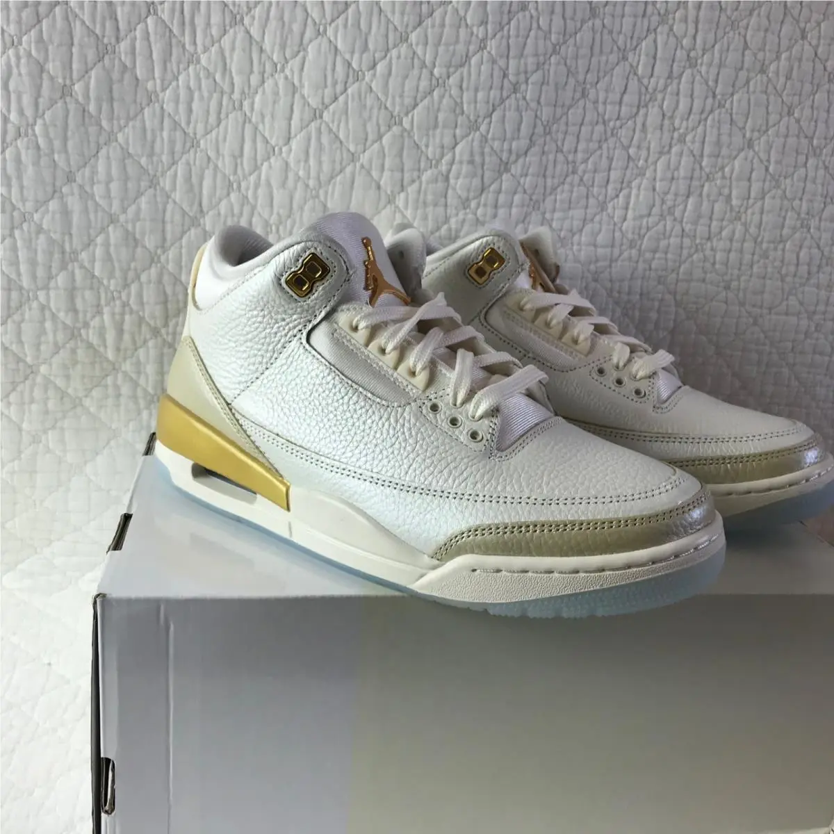 Nike shoes - Air Jordan 3 Retro - Air Retro - IB2255-100 - Sail/ Team Gold-Pale Ivory 7
