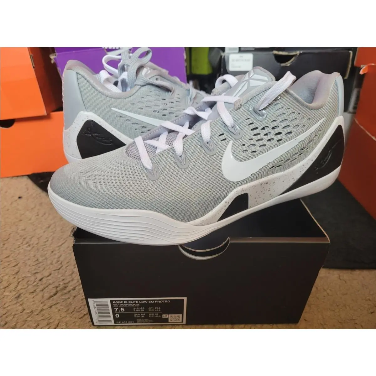Nike Air Zoom Kobe Bryant IX 9 Elite Low EM Protro TB Wolf Grey White IH1401 001