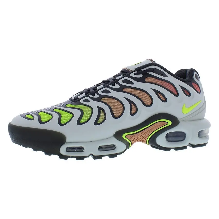 Nike Air Max Plus Drift Mens Shoes - Light Silver/Dark Smoke Grey/Amber Brown/Volt, Main: Grey