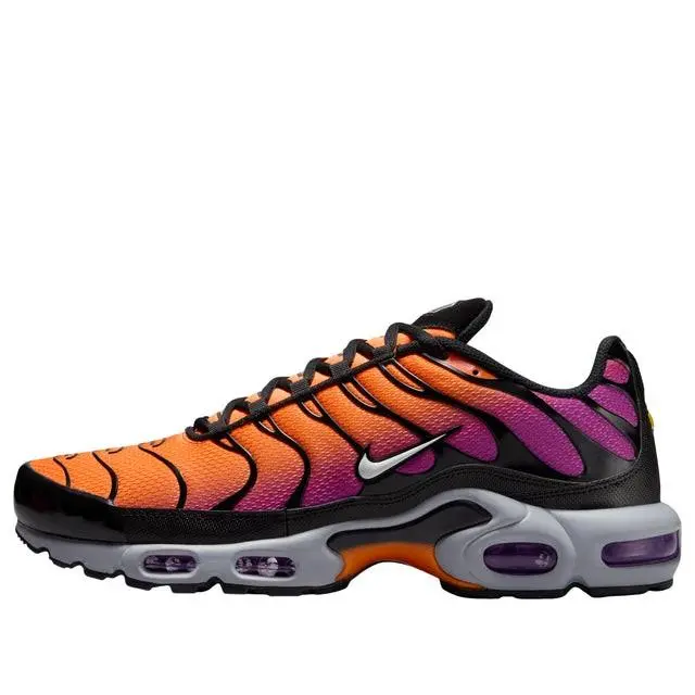 Men`s Nike Air Max Plus `desert Sunset` DM0032-014 Running Shoes - Black/Photon Dust- Total Orange