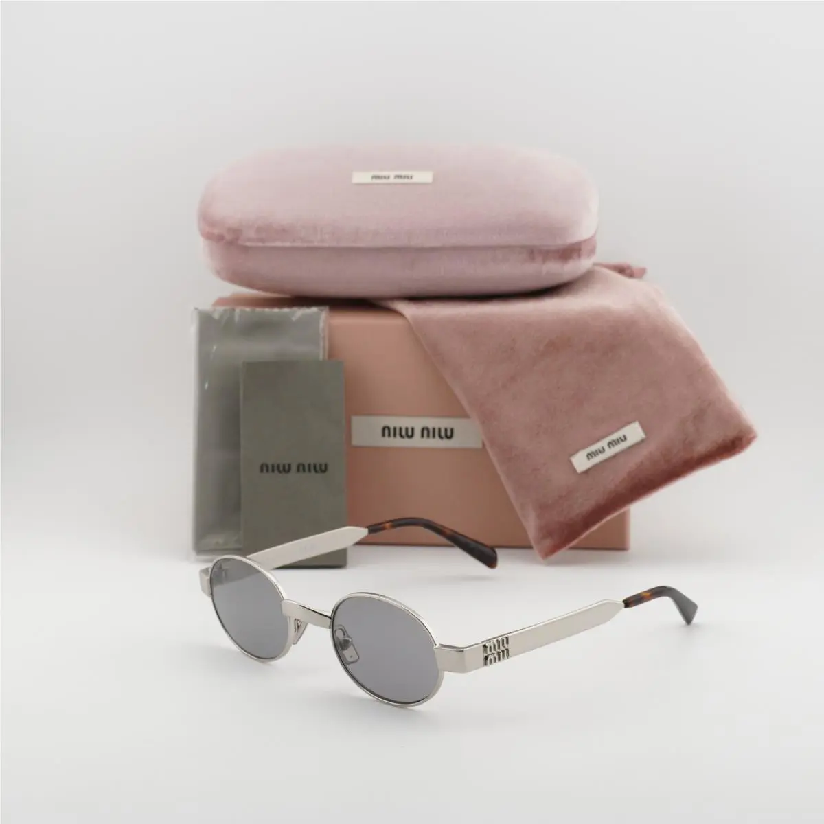 Miu Miu MUB51S 21M50Q Old Silver/grey 47-21-135 Sunglasses
