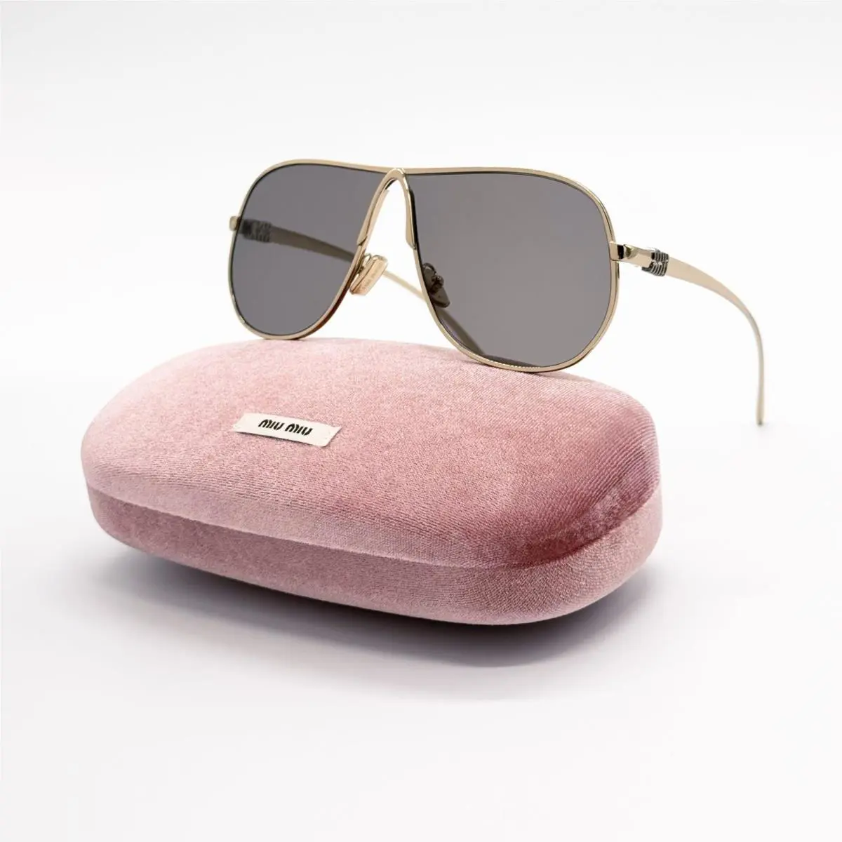 Miu Miu Sunglasses MUA56S ZVN80Q Women Gold MU A56S Smu A56 Eyewear
