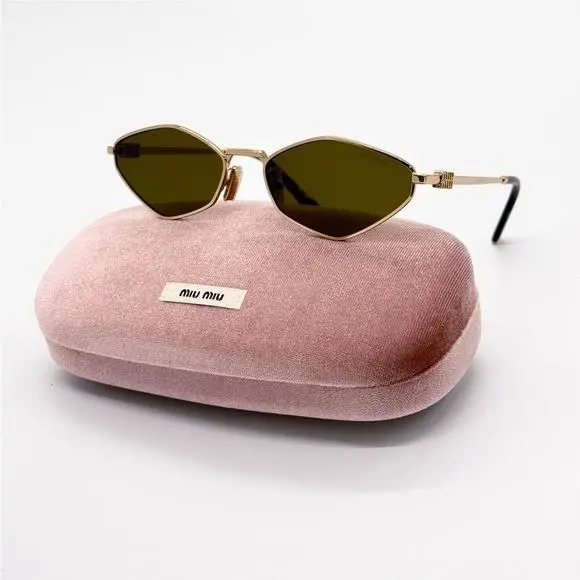 Miu Miu MU56ZS 5AK09Z Geometric Smu 56Z 5AK09Z Gold MU 56ZS Women Sunglasses