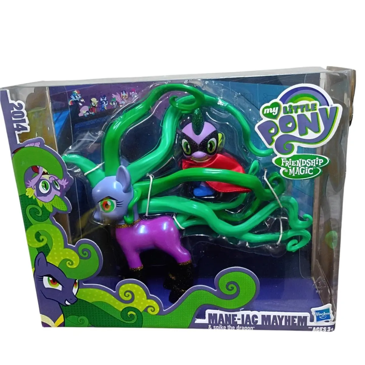 2014 Exclusive My Little Pony Mane-iac Spike Dragon Hasbro Iob