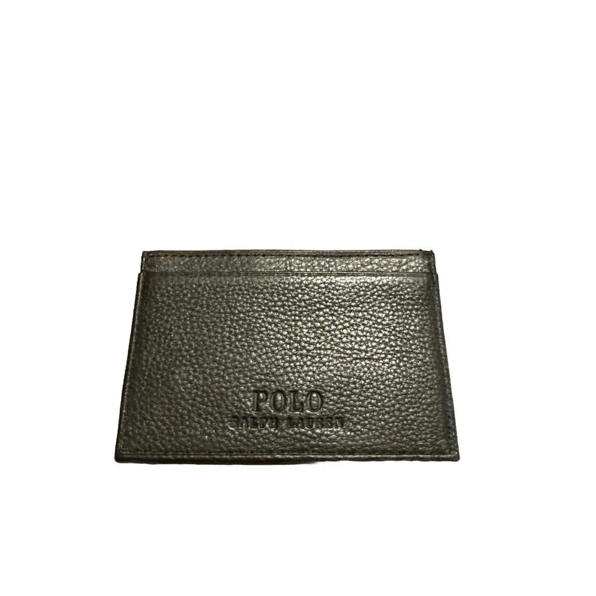 Polo Ralph Lauren Card Holder Leather Small Pebble Black