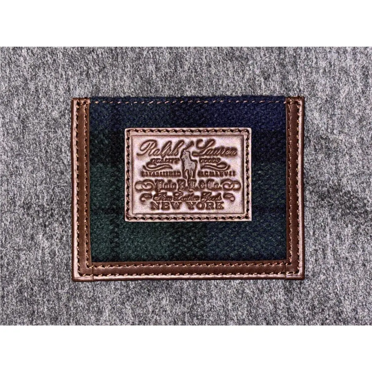 Polo Ralph Lauren Heritage Blackwatch Leather Card Holder/wallet