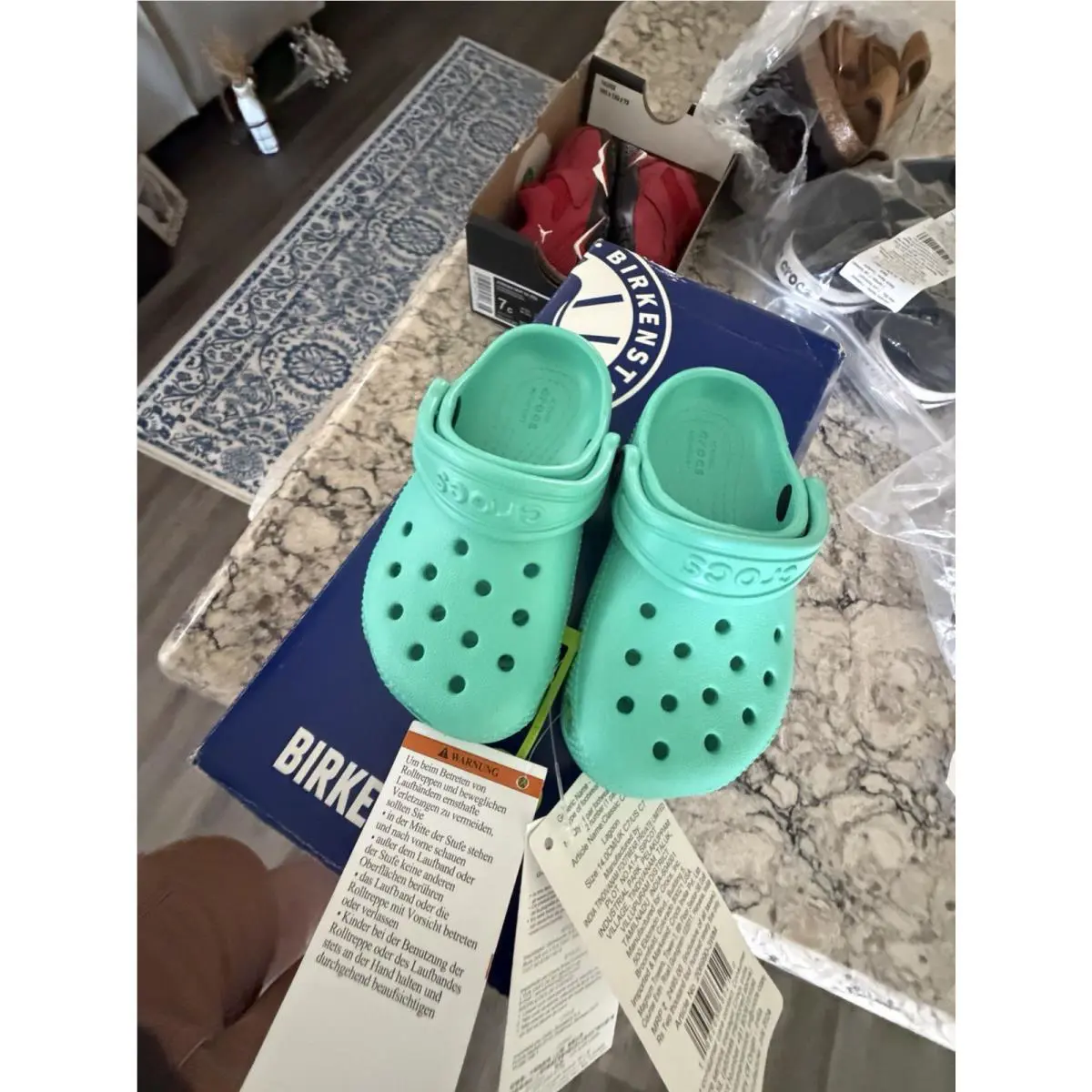 Classic Crocs 7C Aqua In Bag