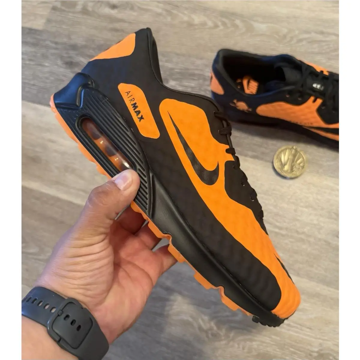 Nike shoes - Nike Air Max 90 - Air Max - IR1978-844 - Bright Citrus / Black / Total Orange (UPC: 198731370841) 8