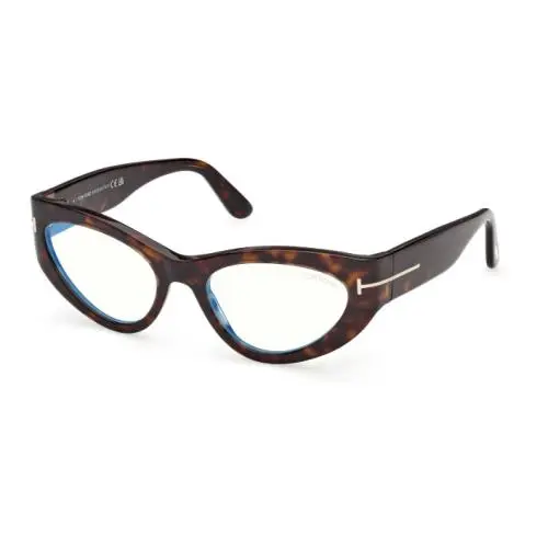Tom Ford FT6134 B 052 Dark Havana Cat Eye 55mm Women`s Eyeglasses