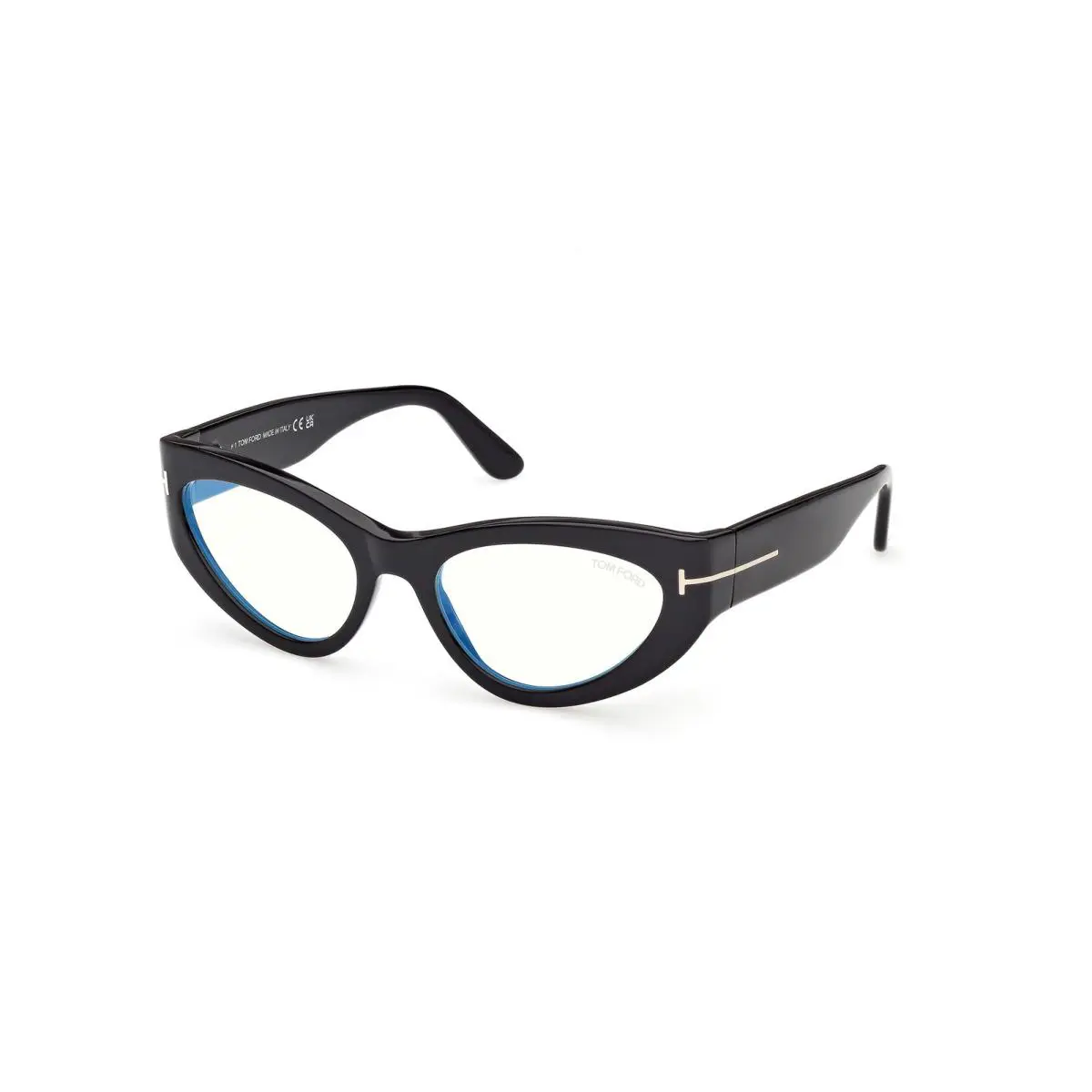 Tom Ford FT6134 B 001 BB Shiny Black 55 mm Women`s Eyeglasses