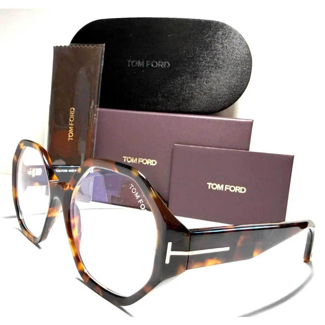 Tom Ford TF5967-B 052 Dark Havana Silver Eyeglasses Frame 53-18