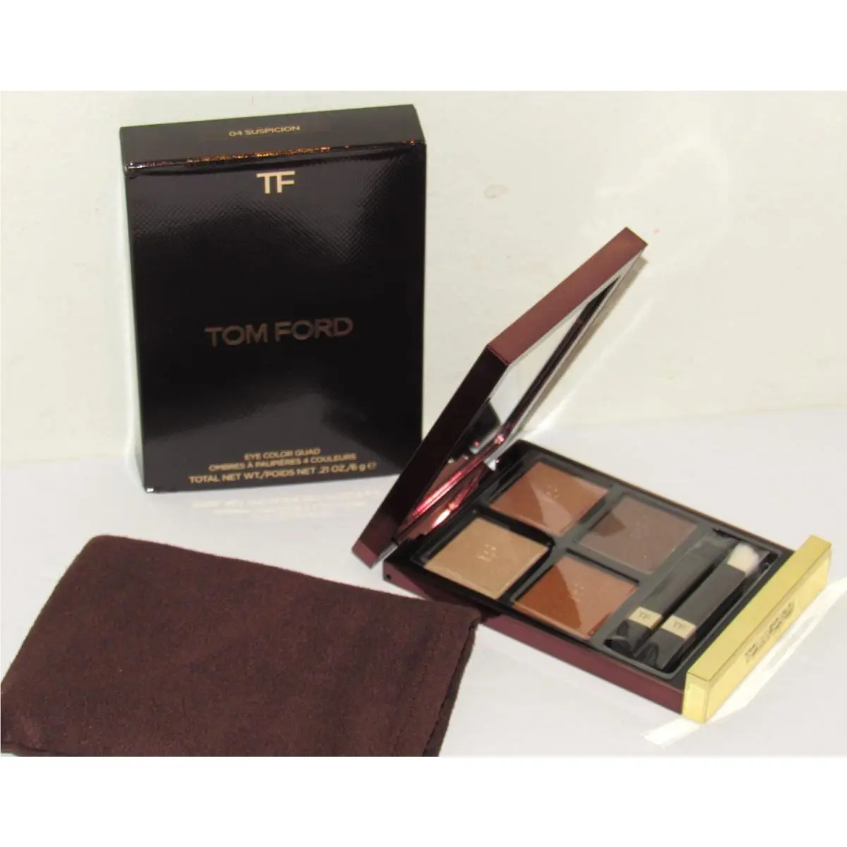 Tom Ford Eye Color Quad Suspicion Eyeshadow Palette Full Size 04 Shadow Set