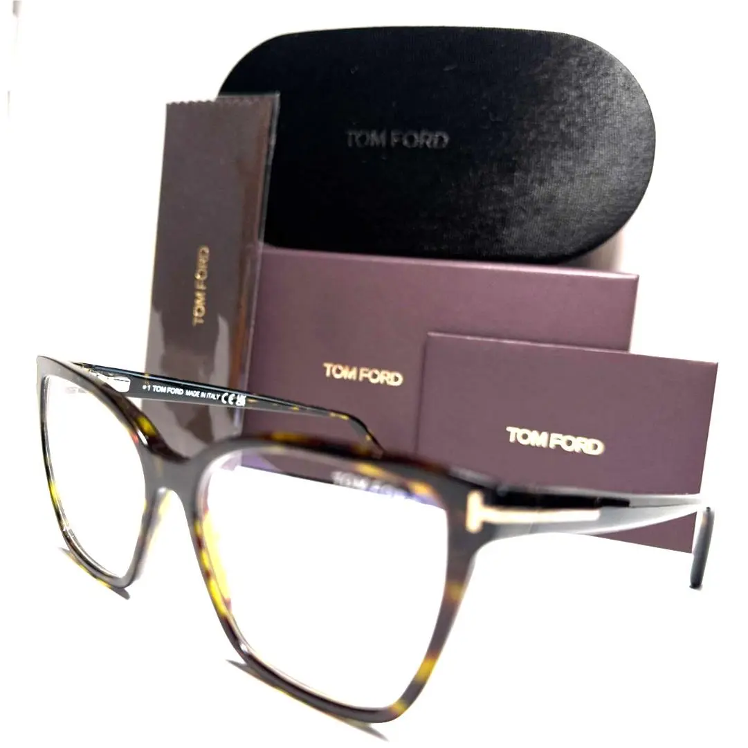 Tom Ford TF5812-B 052 Dark Havana Silver/spring Hinges Authentc Eyeglasses 53-15