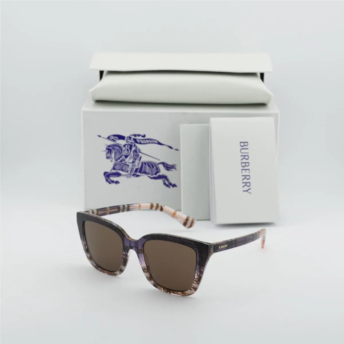 Burberry BE4487 422073 Check Gradient Rose/brown 52-19-145 Sunglasses