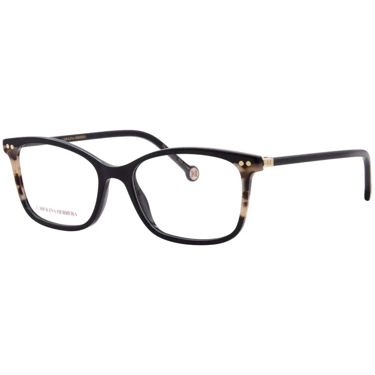 Carolina Herrera Her-0246 WR7 Eyeglasses Women`s Black Havana Full Rim 51mm