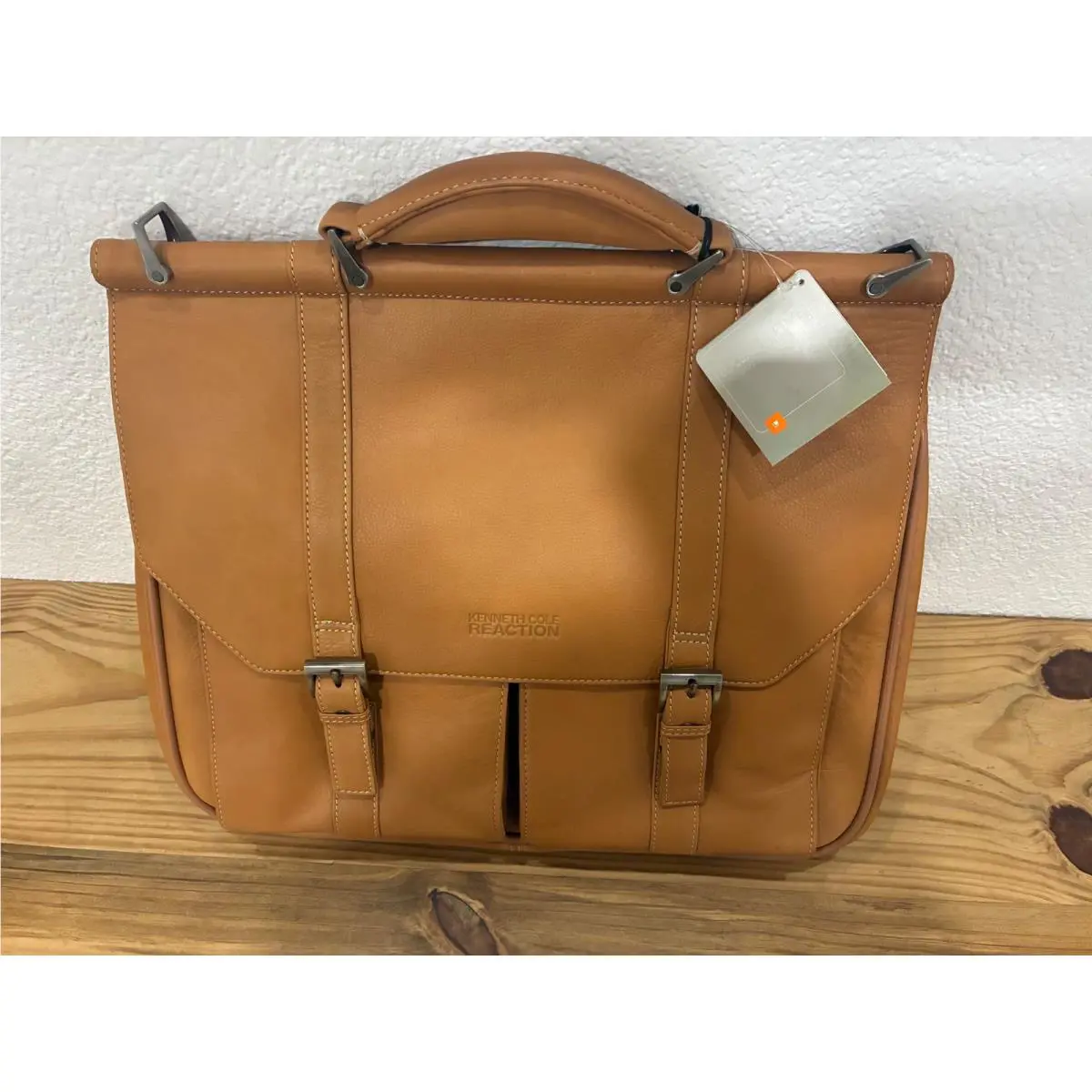 Kenneth Cole Rod-ney Dangerfield Tan Leather Bag
