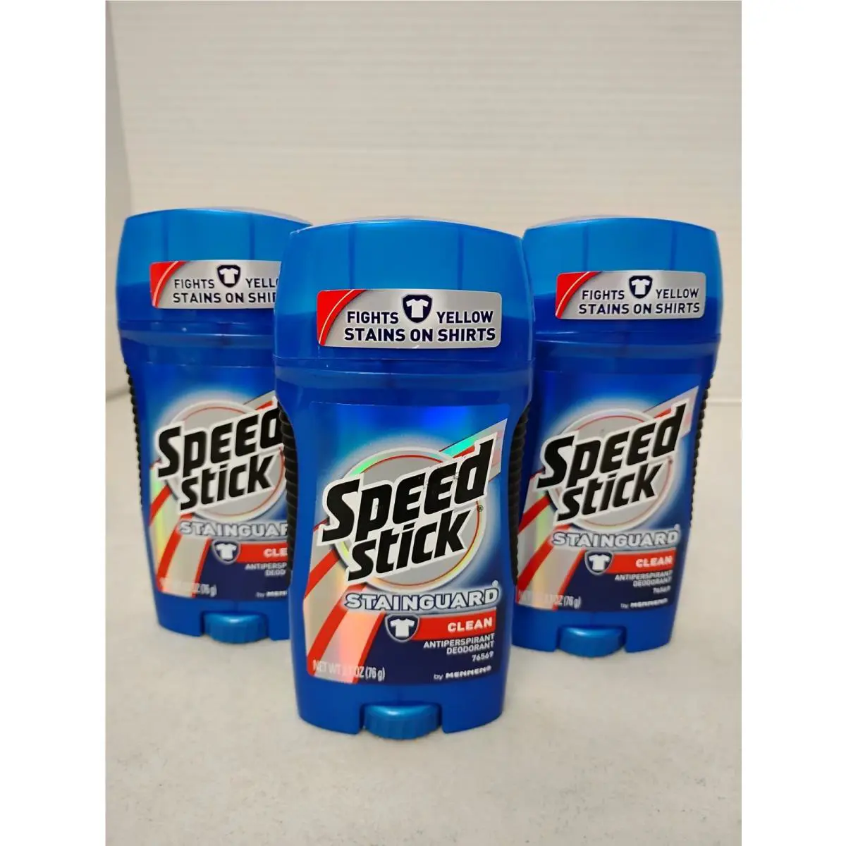 3 Speed Stick Stainguard Clean Antiperspirant Deodorant 2.7oz Antiyellow `15