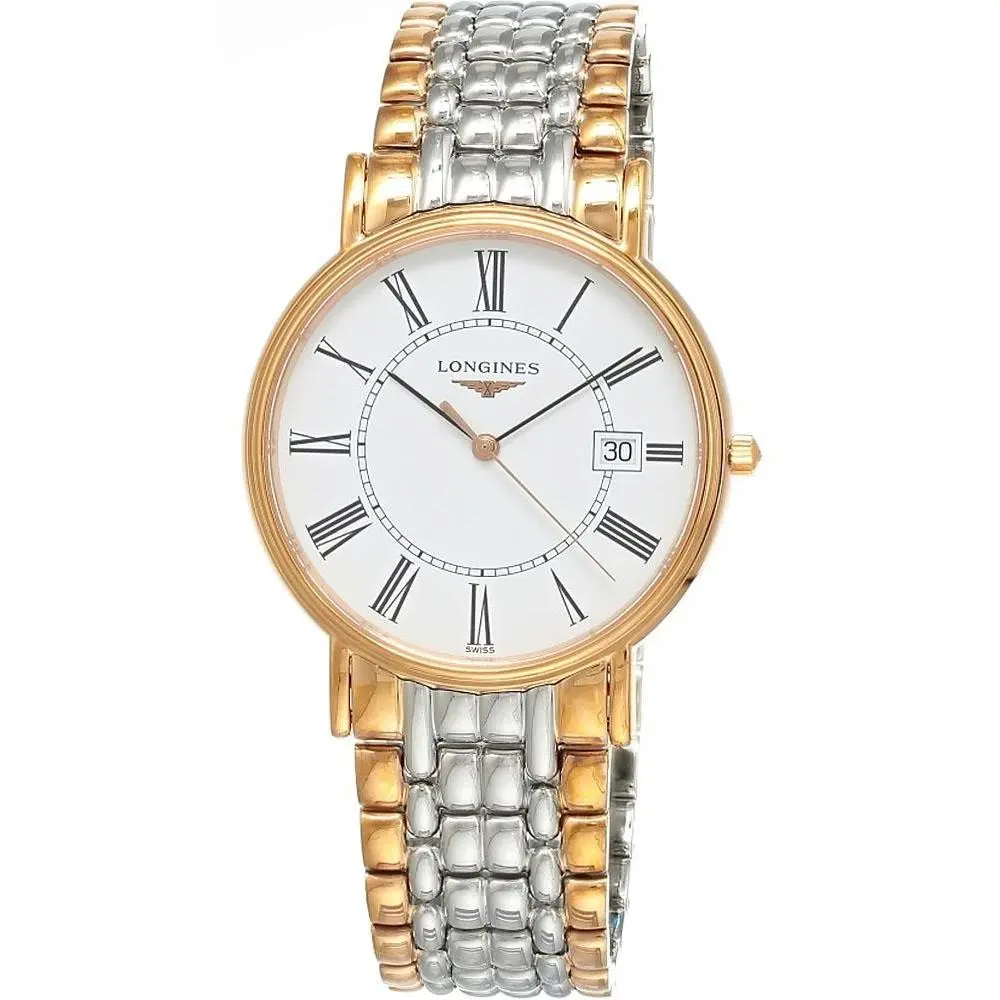 Presence Quartz 38.5mm White Dial Two-tone Men`s Watch L4.790.1.11.7 by Longines