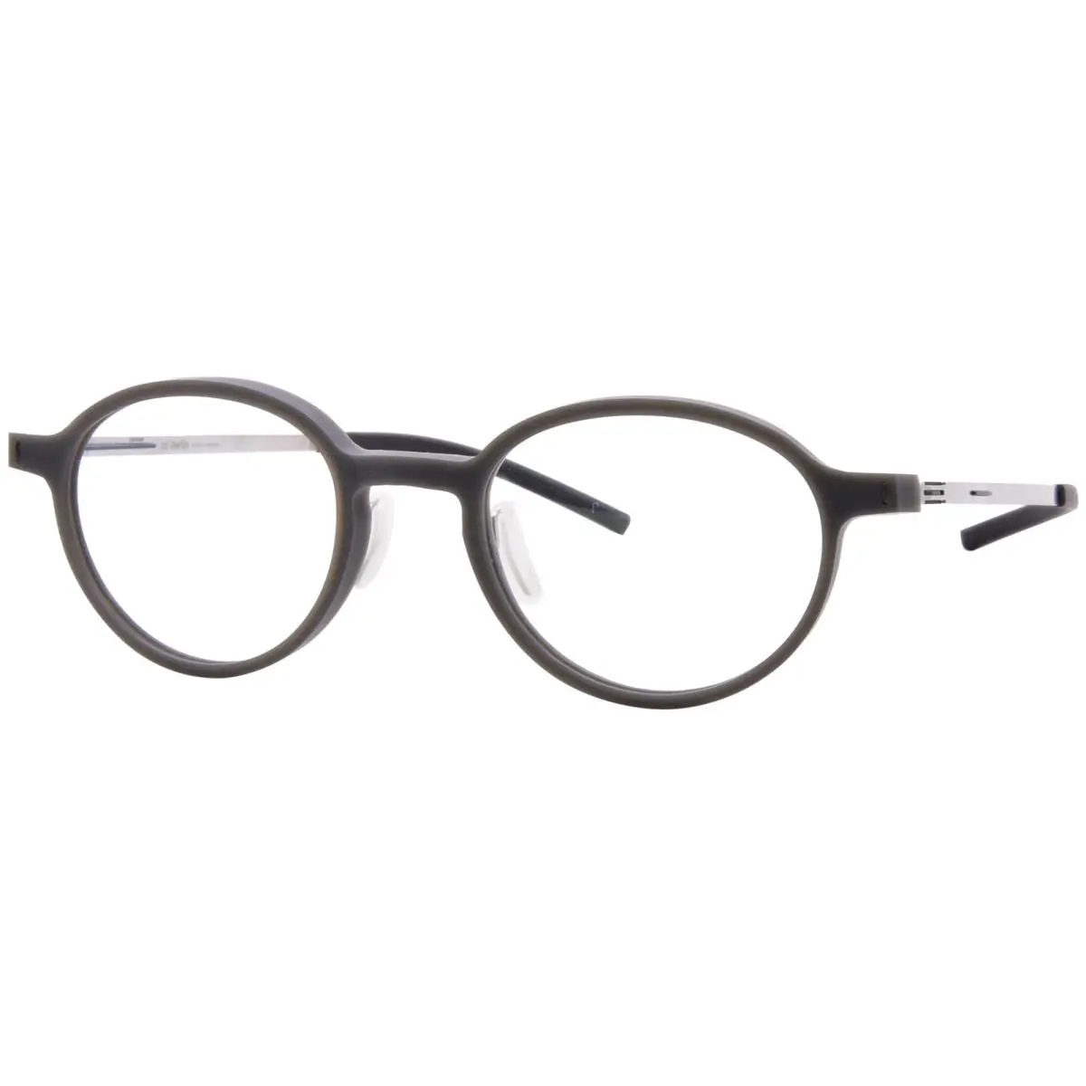 Ic Berlin Zhen Eyeglasses Gray HD Rough Full Rim Oval Shape 47mm