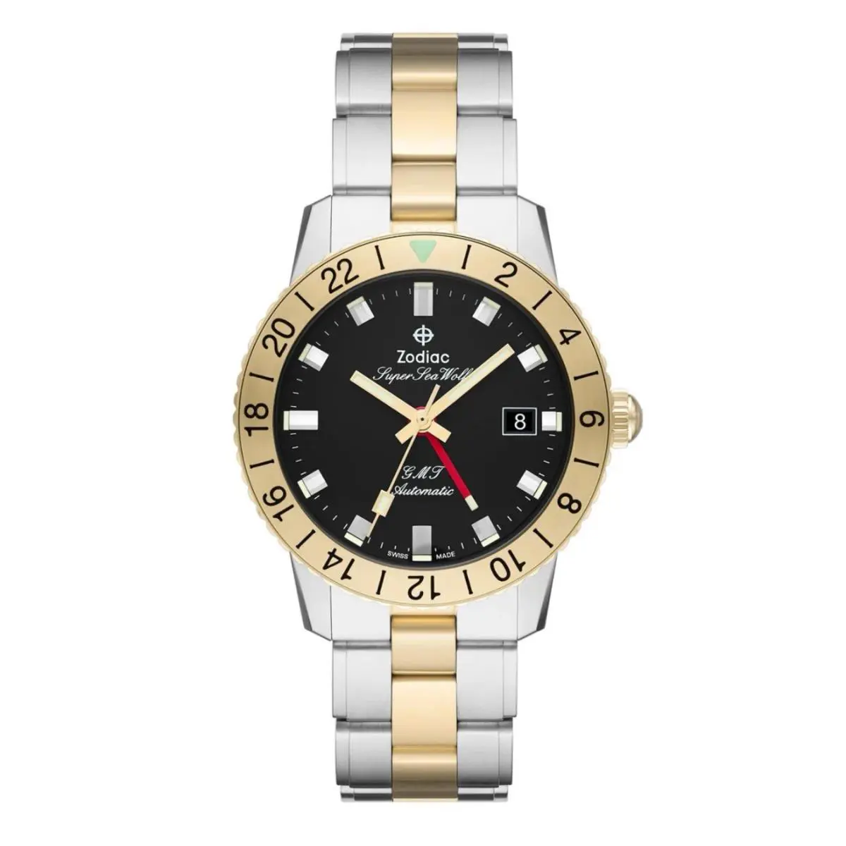 Zodiac Z09406 Super Sea Wolf Gmt Automatic Two-tone Stainless Steel Watch
