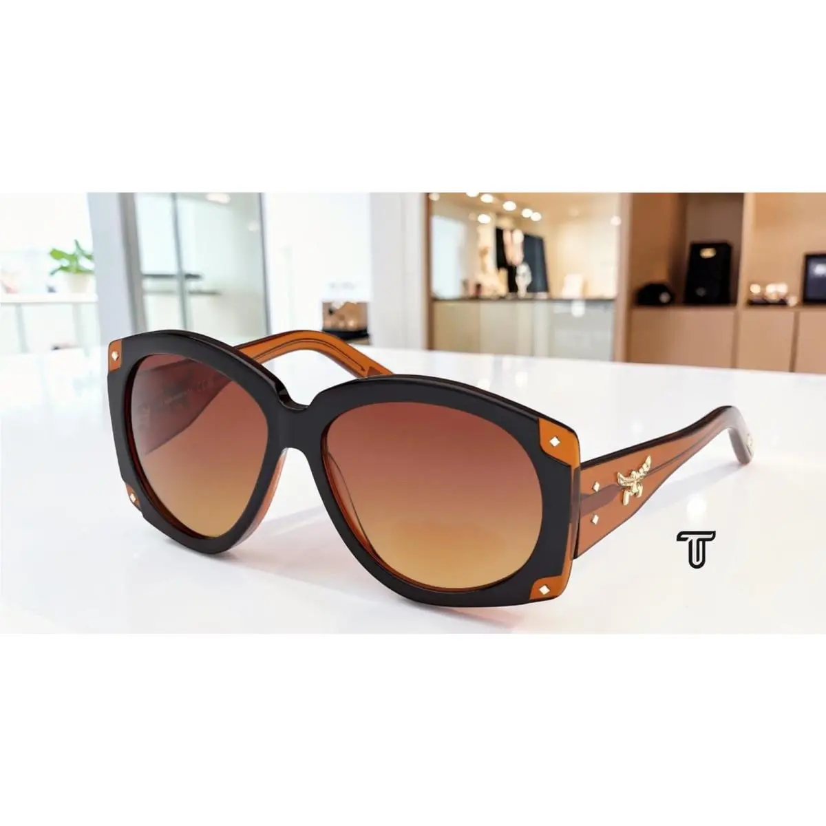 Mcm Worldwide MW0005 05F Acetate Black Gradient Brown 61 mm Unisex Sunglasses by MCM