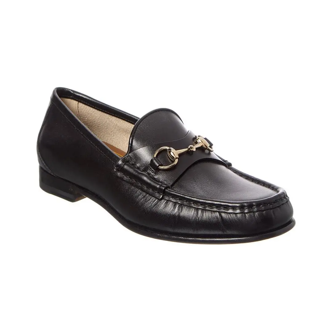 Gucci Horsebit Leather Loafer Women`s Black 36