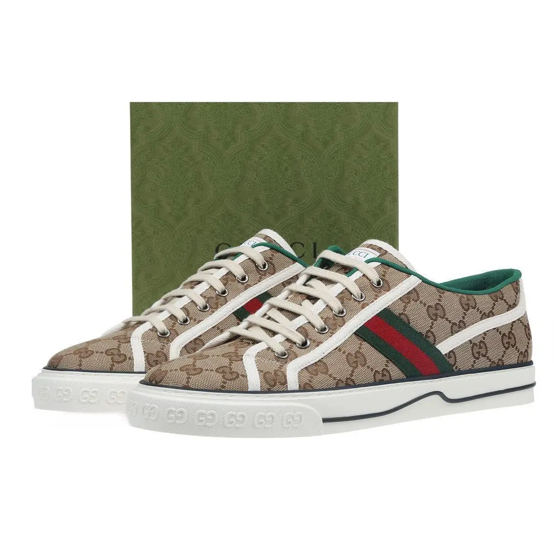 Gucci Men`s GG Canvas Logo Trainers Low Top Sneakers Shoes 11/US 11.5