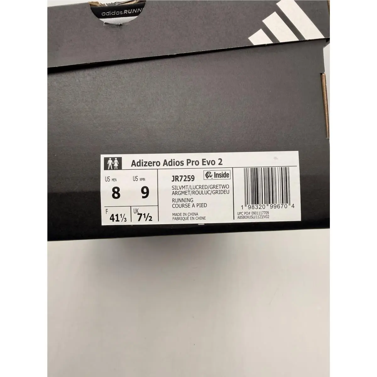Adidas shoes - adidas adizero adios Pro Evo 2 - JR7259 - Silver, Manufacturer: Silver Metallic/Lucid Red/Grey Two 6