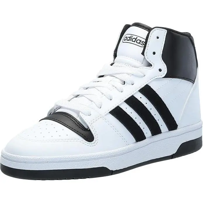 Adidas Big Kid`s Size 6 Break Start Mid White/black IE3840 - White