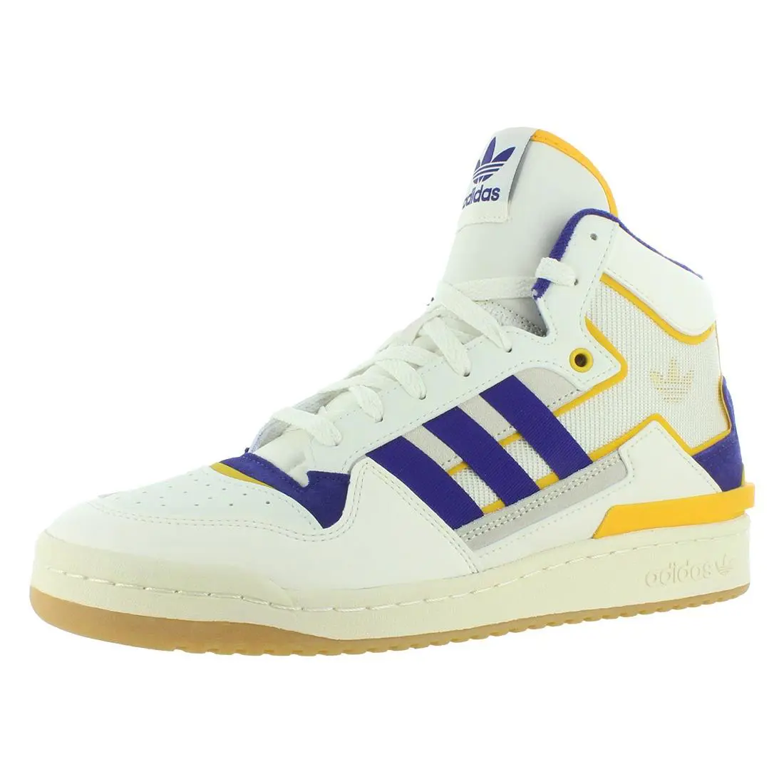 Adidas Forum Exhibit Mid 2 Mens Shoes Size 13 Color: Off White/collegiate - Off White/Collegiate Purple/Collegiate Gold, Main: Multi-Colored