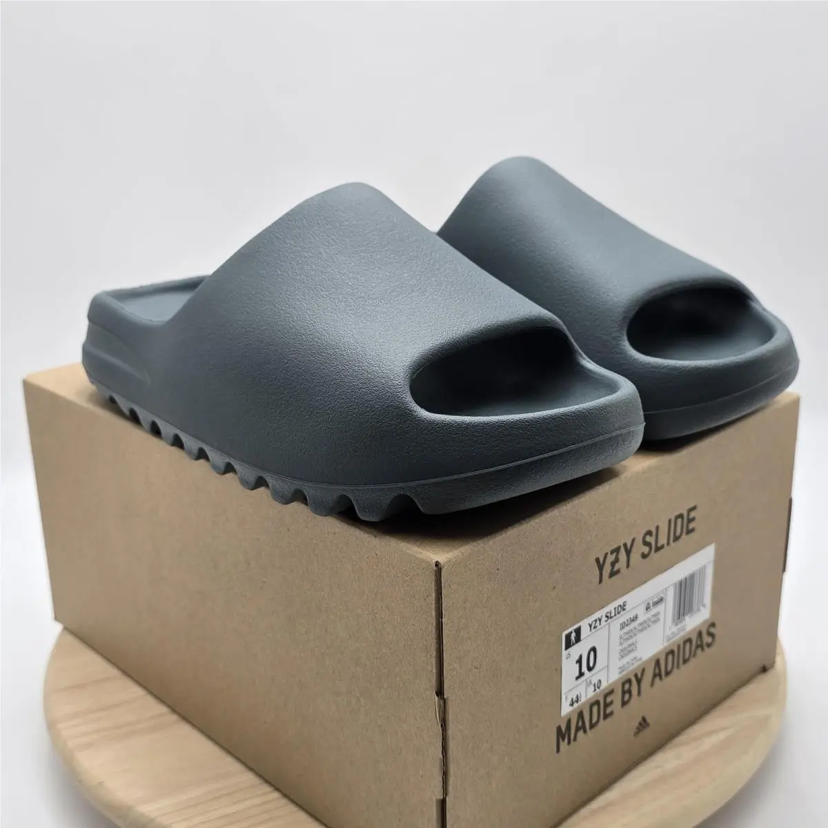 Adidas Yzy Slide Sandals Mens Size 10 Blue Slate Marine Slip On Shoes ID2349