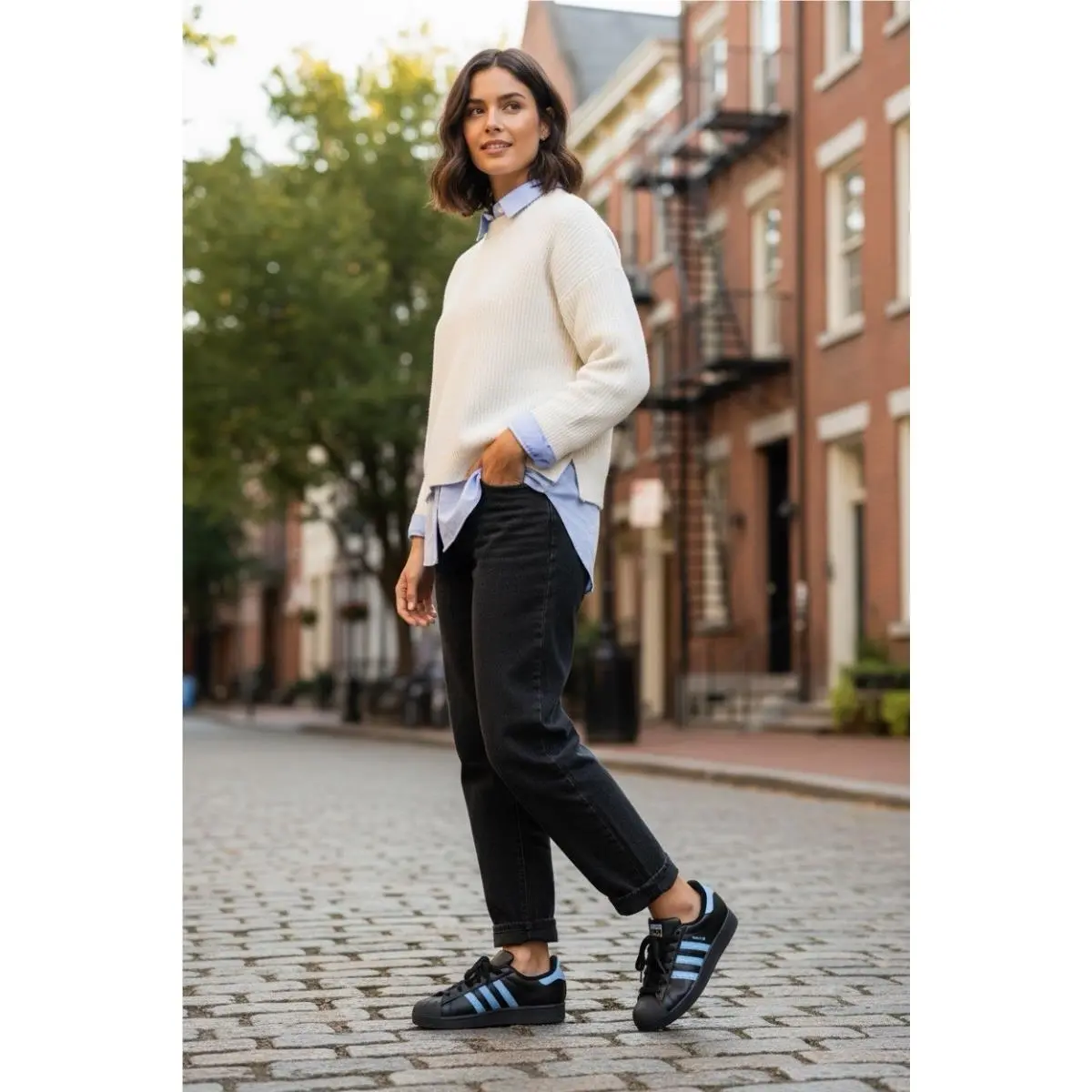 Adidas shoes - adidas Superstar - Superstar - JS1338 - Core Black / Ash Blue 0