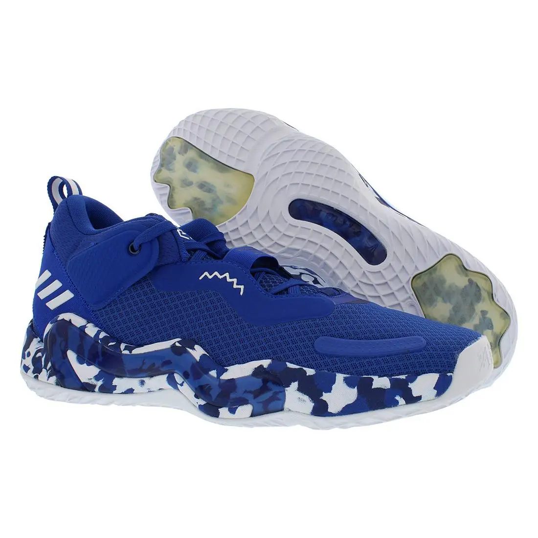 Adidas D.o.n Issue 3 Unisex Shoes Size 14 Color: Royal Blue/cloud - Royal Blue/Cloud White/Victory Blue, Main: Blue
