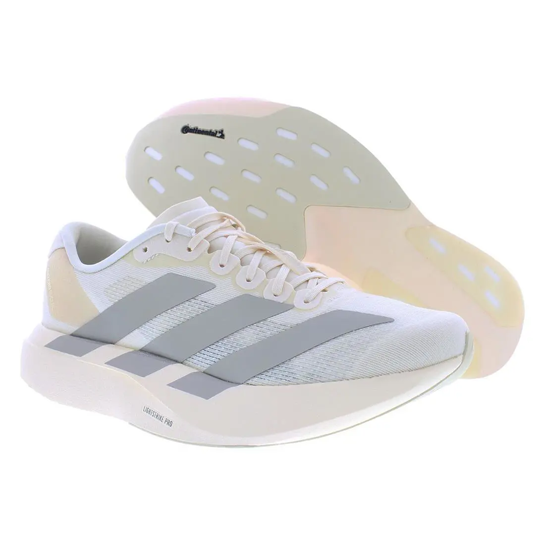 Adidas Adizero Evo SL Womens Shoes Size 10 Color: Wonder White/cyber Metallic - Wonder White/Cyber Metallic, Main: Beige
