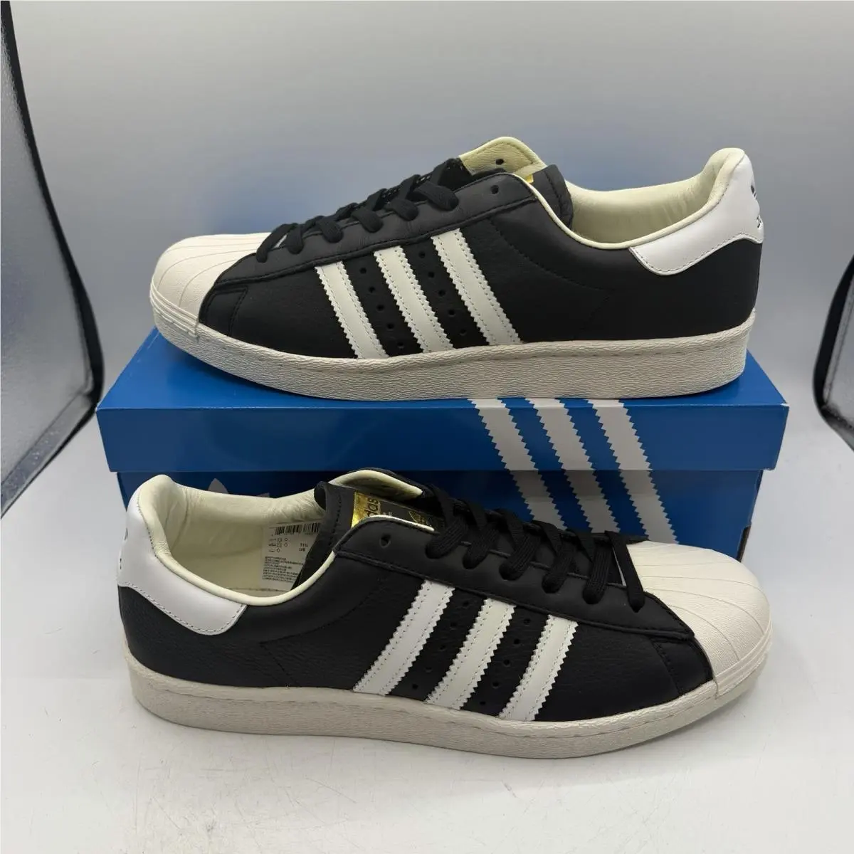 Adidas Superstar Boost Shoes Mens Sz 12 Core Black/white/gold Sneakers BB0189