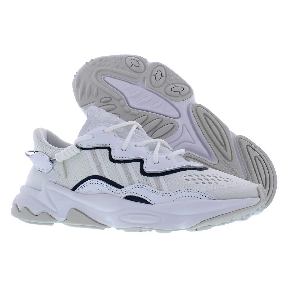 Adidas Ozweego Mens Shoes Size 9.5 Color: Cream/navy - Cream/Navy, Main: Off-White
