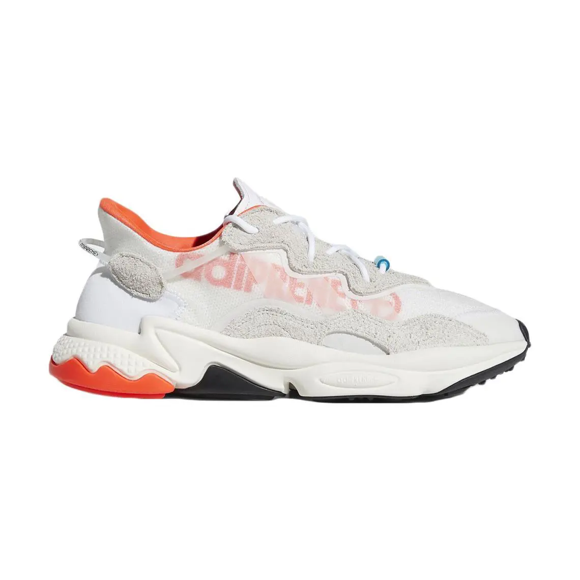 Adidas Men`s Ozweego Big Logo Sneakers Footwear White/solar Red US 11 - Footwear White/Solar Red/Crystal White